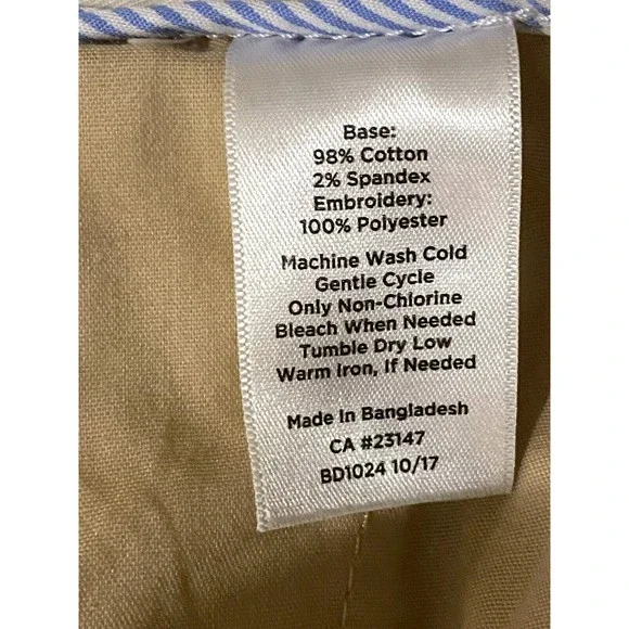 Talbots Pants Embroidered Nautical Sz 4 Ivory Girlfriend Chinos Ankle Length - Picture 9 of 12